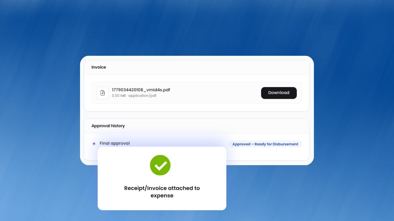 Step 2: Receipt and proof-of-spend capture workflow preview