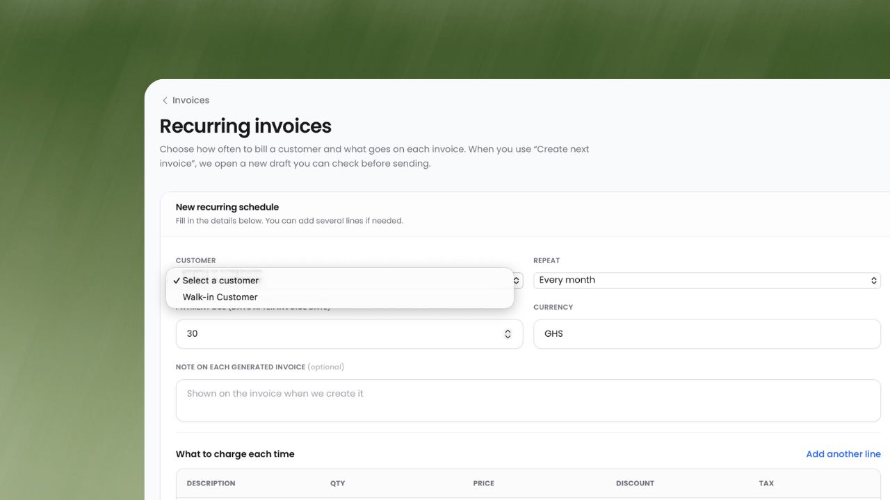 Recurring Invoices